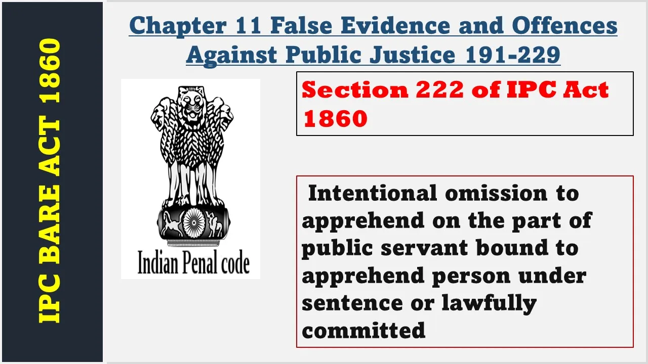 Section 222 of IPC  1860