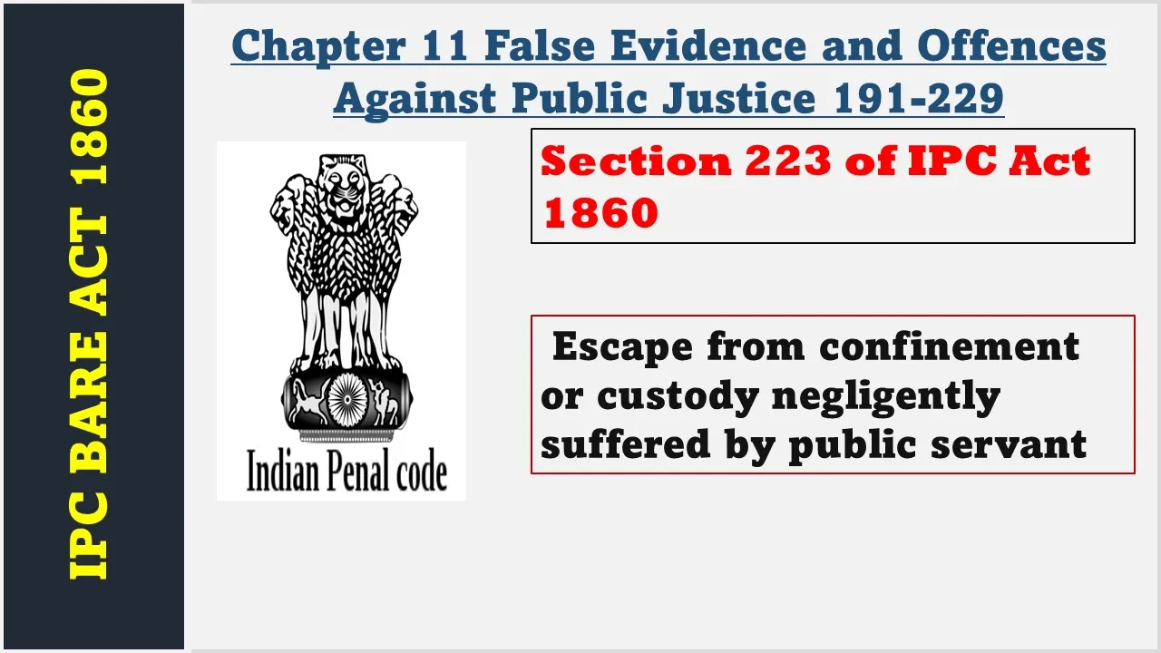 Section 223 of IPC  1860