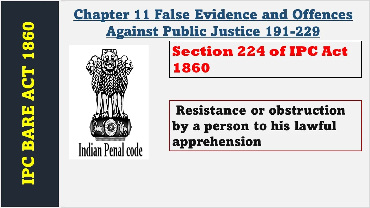 Section 224 of IPC  1860