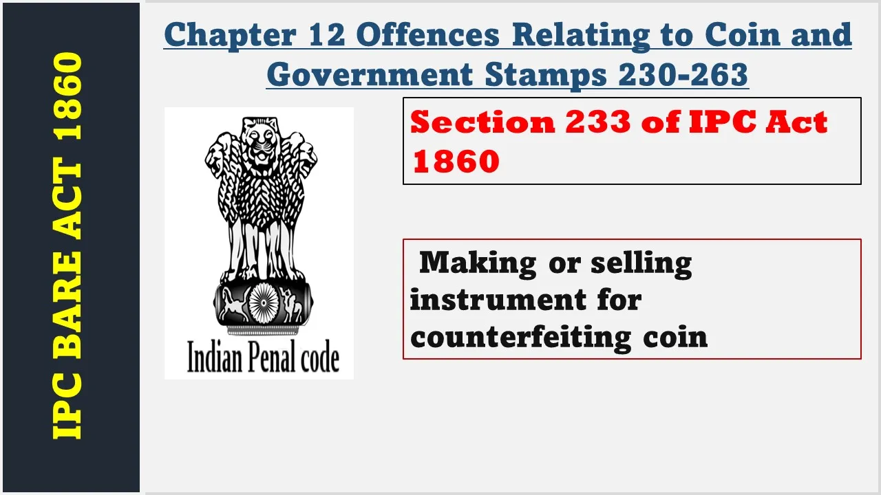 Section 233 of IPC  1860