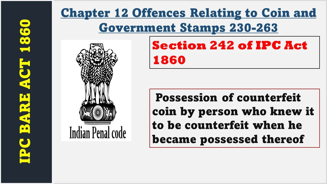 Section 242 of IPC  1860