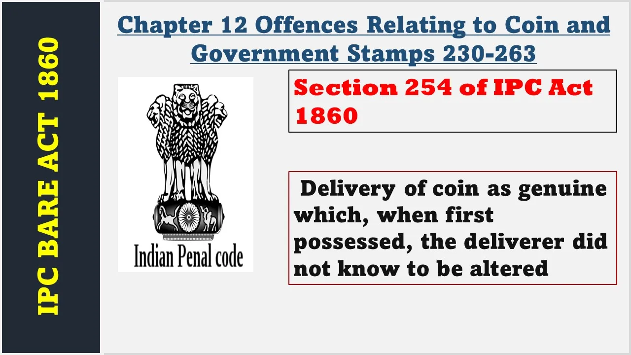 Section 254 of IPC  1860