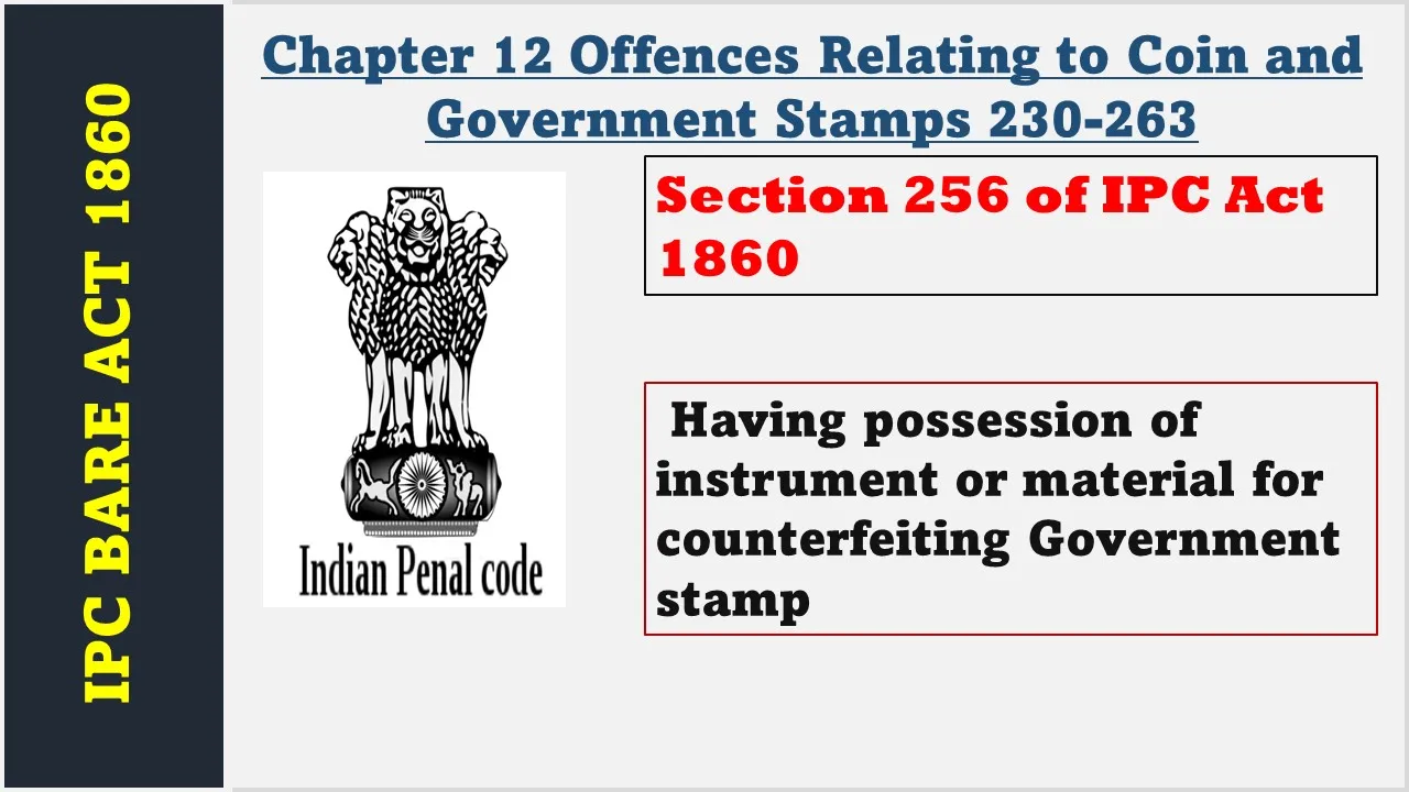 Section 256 of IPC  1860