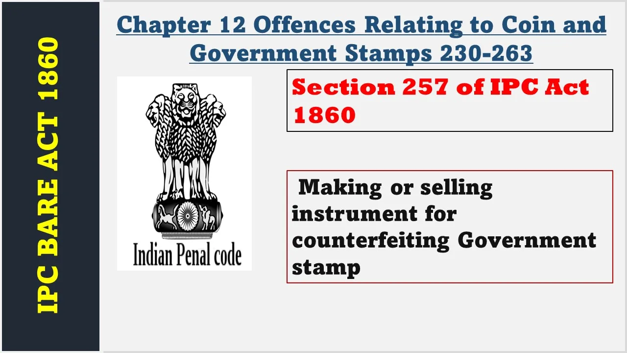 Section 257 of IPC  1860