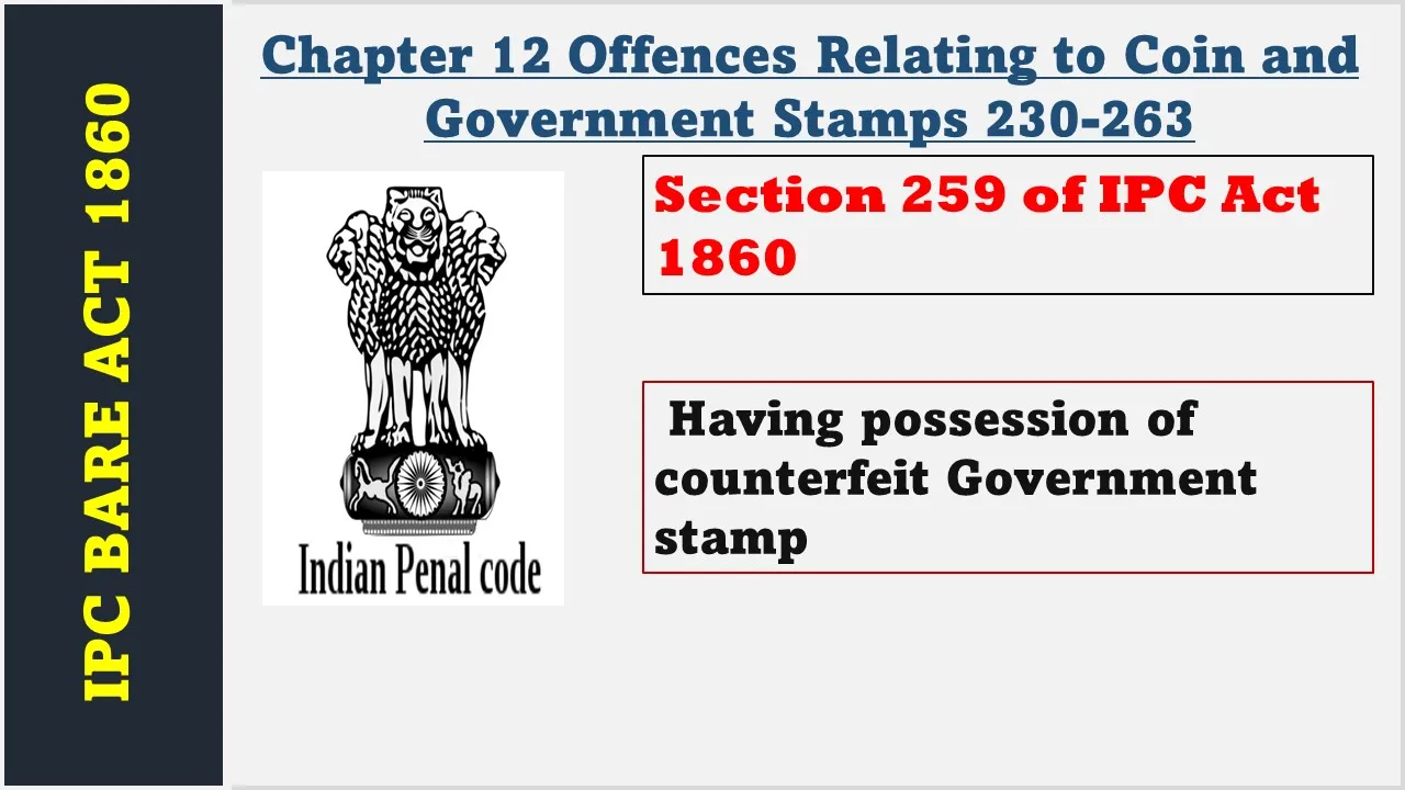 Section 259 of IPC  1860