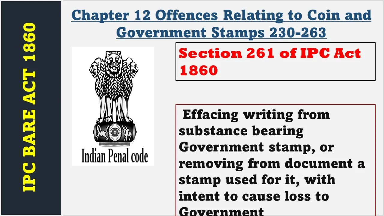 Section 261 of IPC  1860