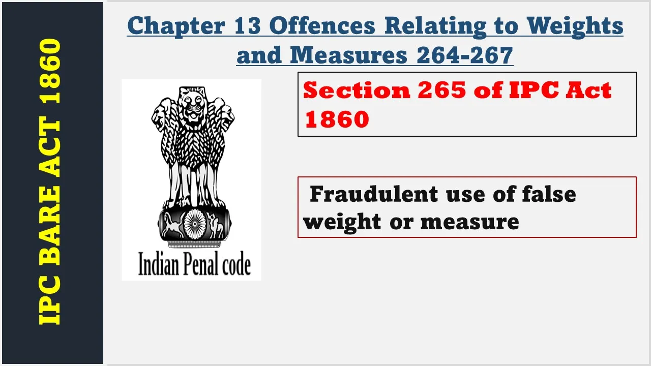 Section 265 of IPC  1860