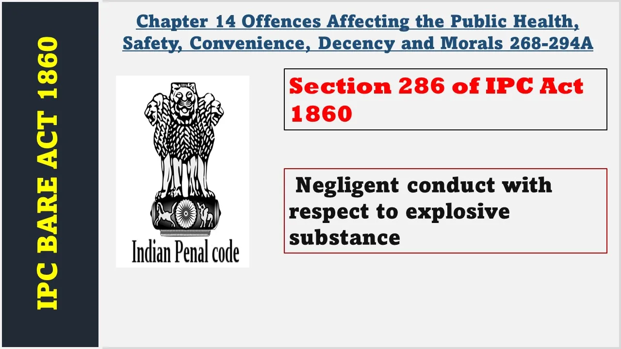 Section 286 of IPC  1860