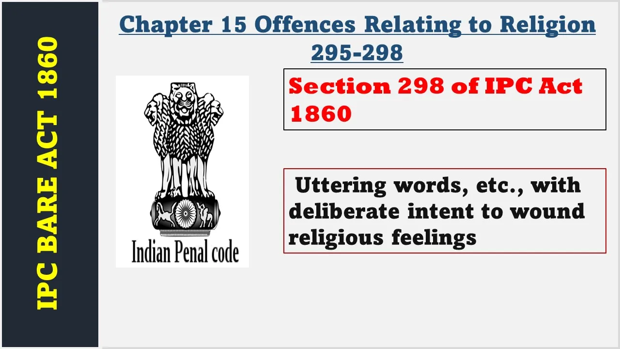 Section 298 of IPC  1860