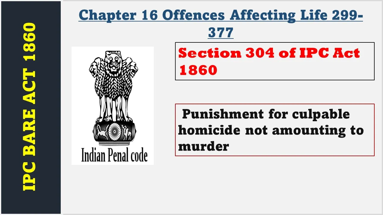Section 304 of IPC  1860