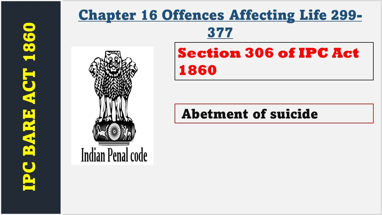 Section 306 of IPC  1860