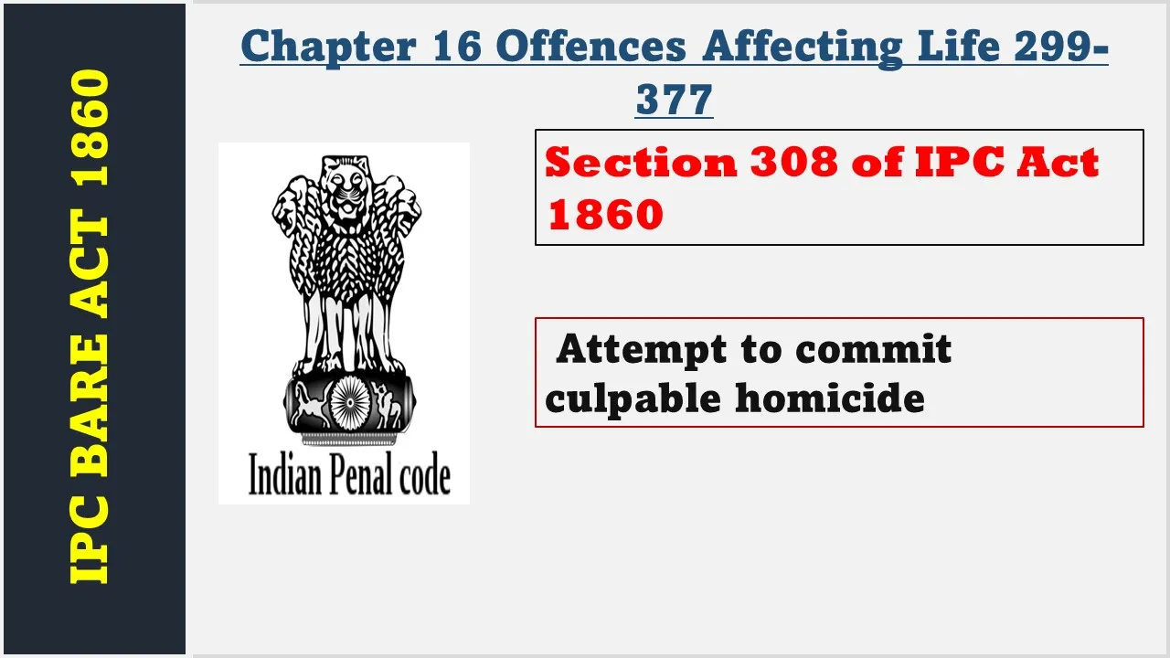 Section 308 of IPC  1860