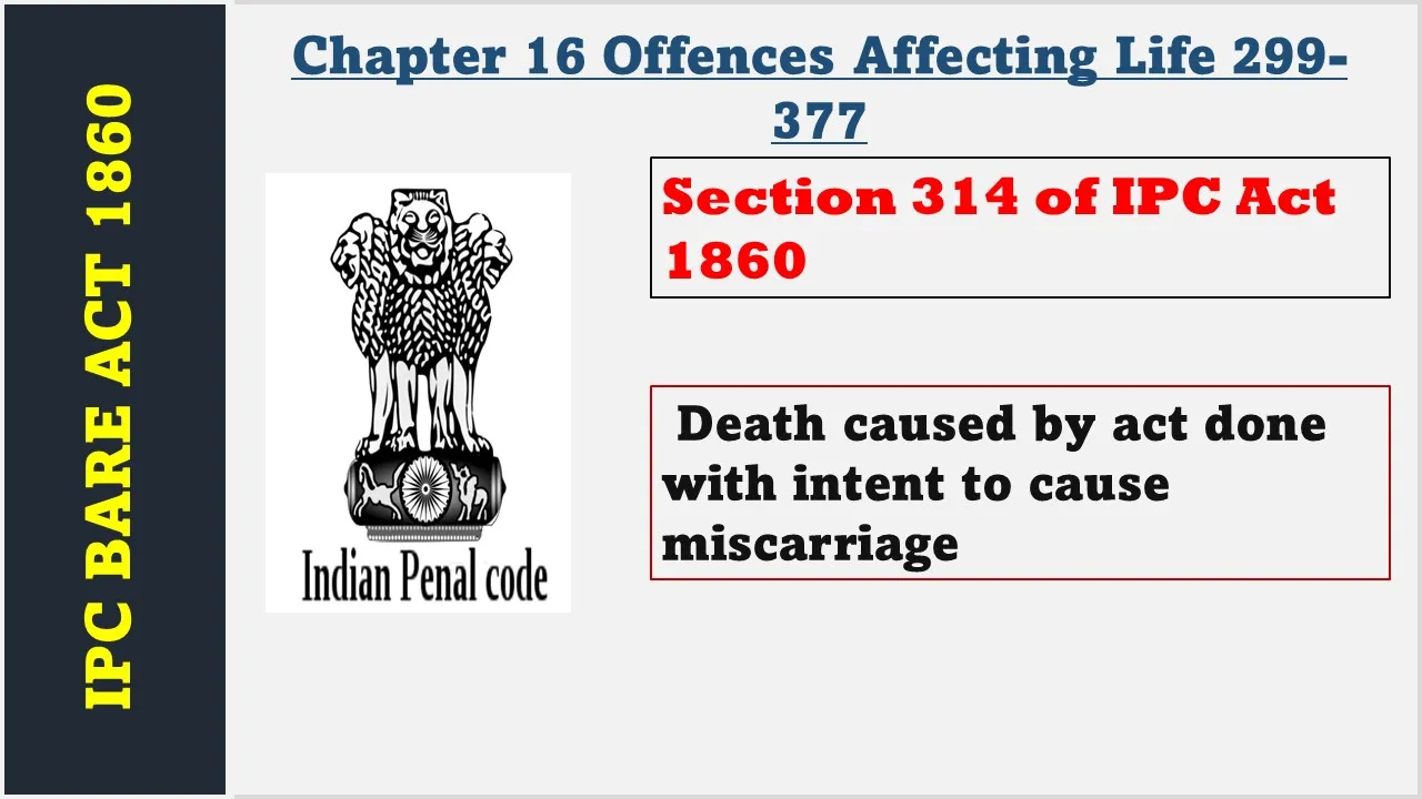 Section 314 of IPC  1860