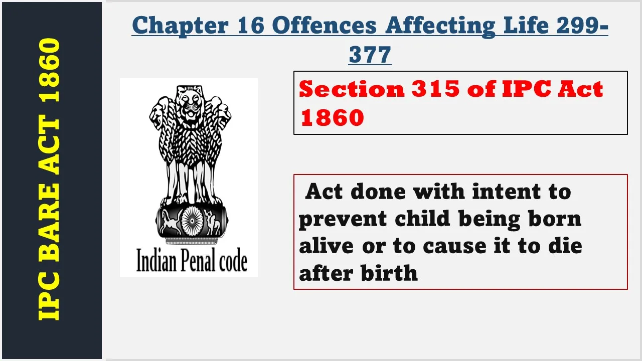 Section 315 of IPC  1860