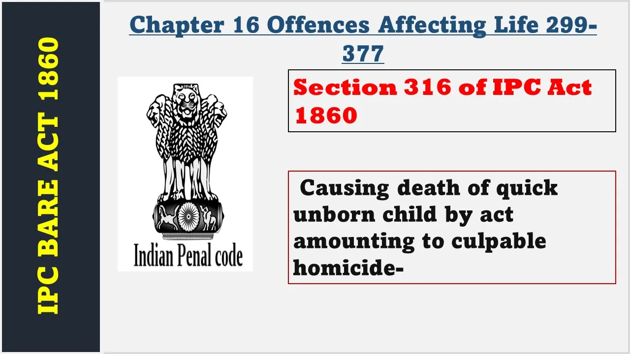 Section 316 of IPC  1860