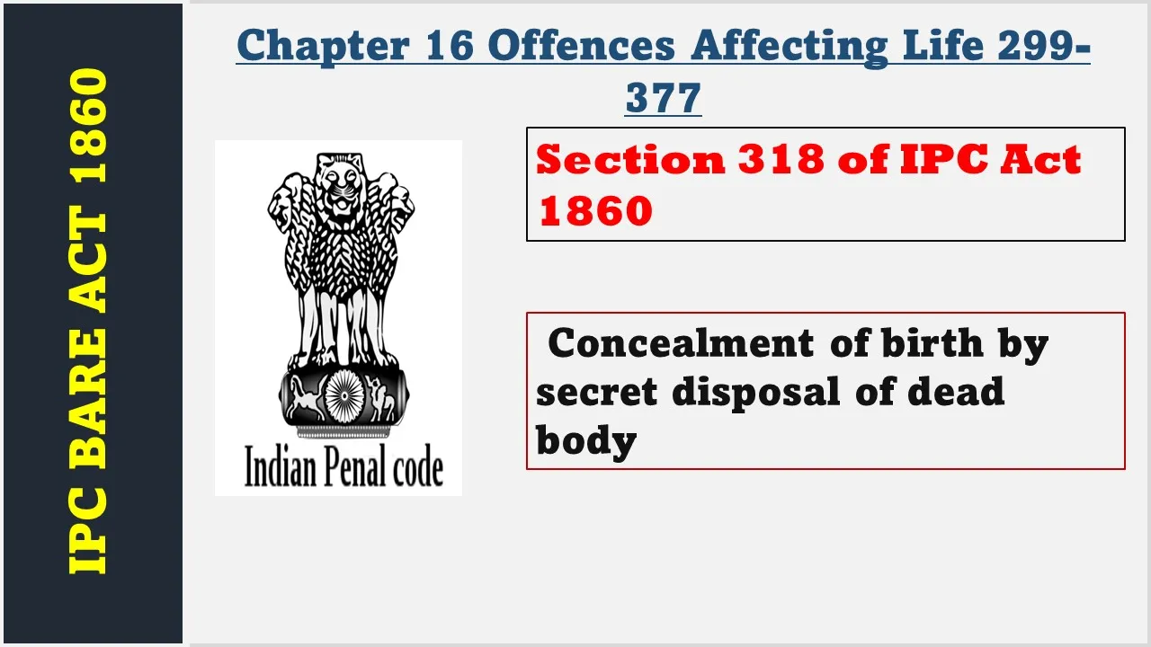 Section 318 of IPC  1860