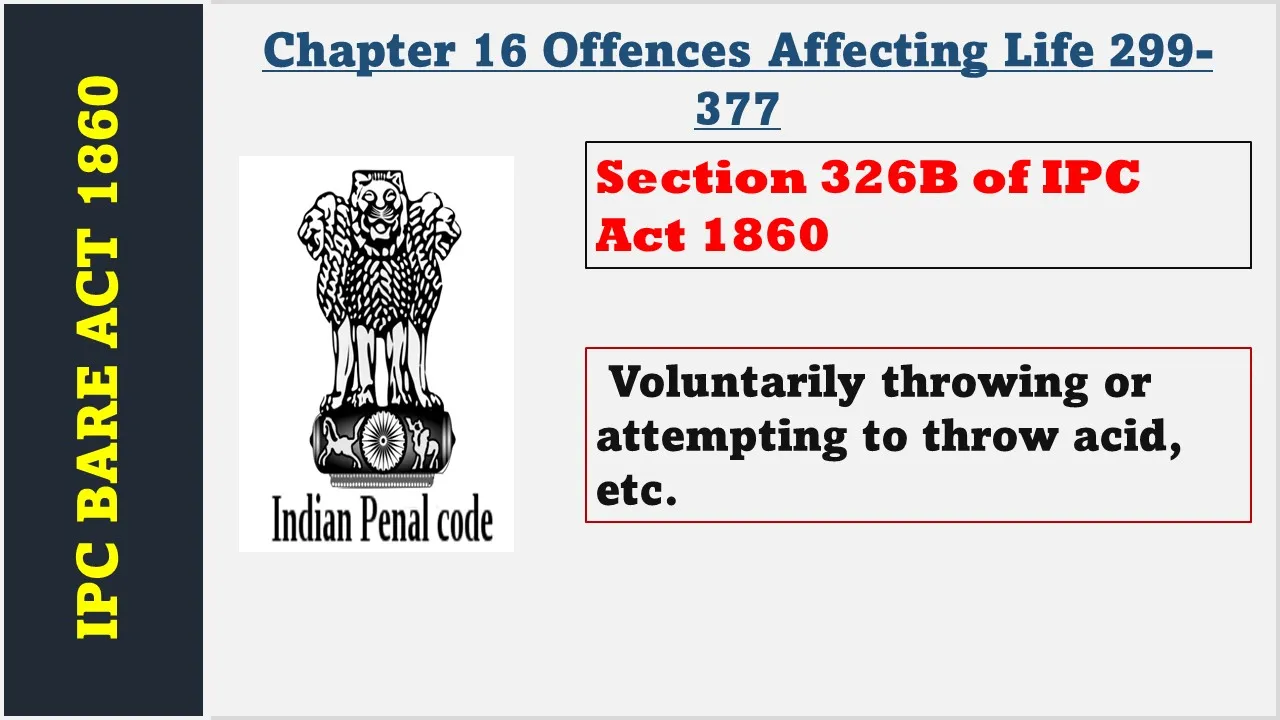 Section 326B of IPC  1860