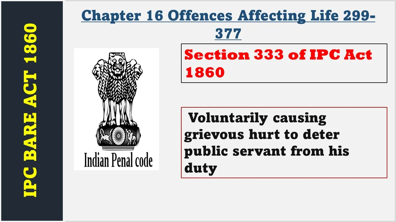 Section 333 of IPC  1860