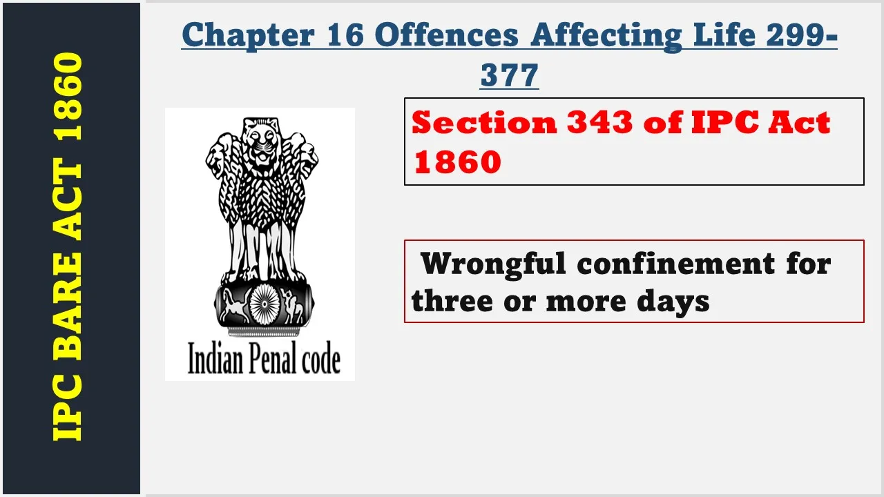 Section 343 of IPC  1860