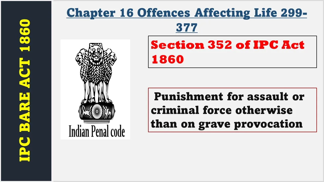 Section 352 of IPC  1860