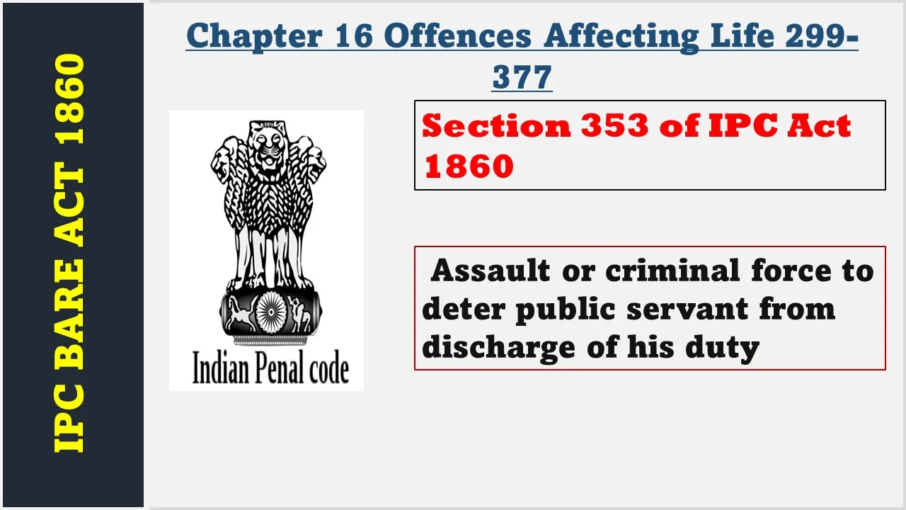Section 353 of IPC  1860
