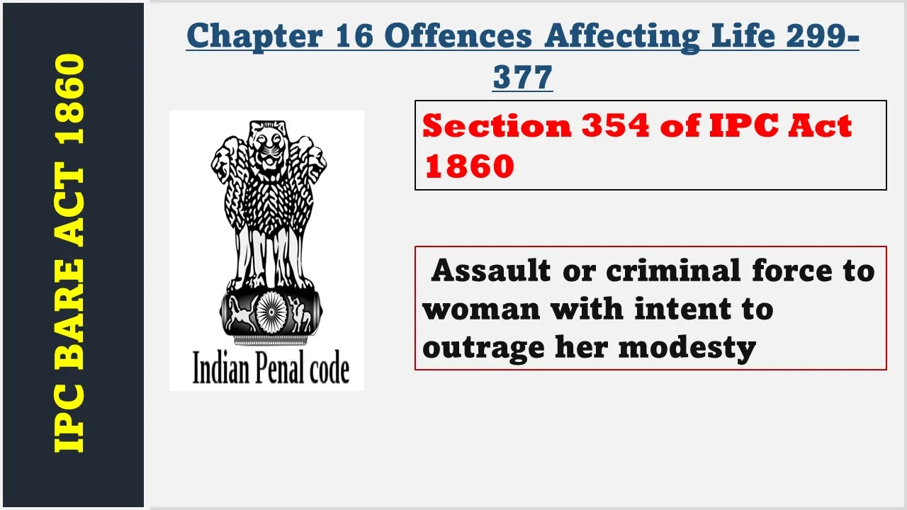 Section 354 of IPC  1860