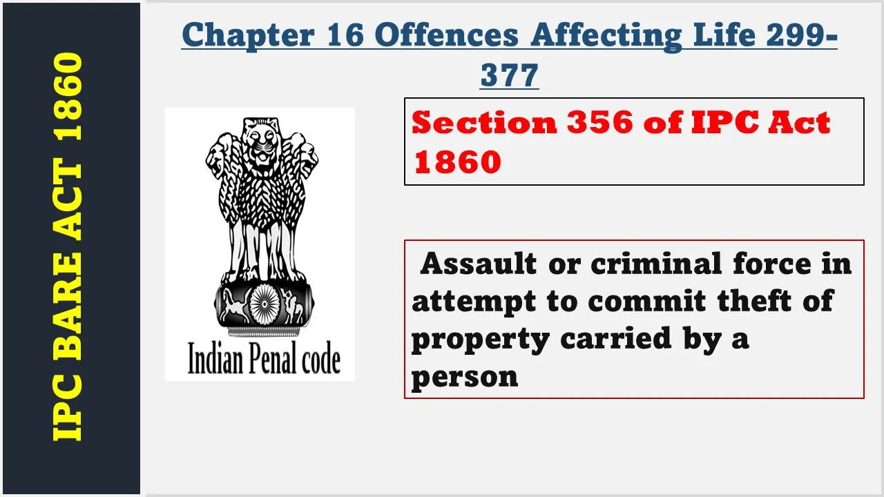 Section 356 of IPC  1860