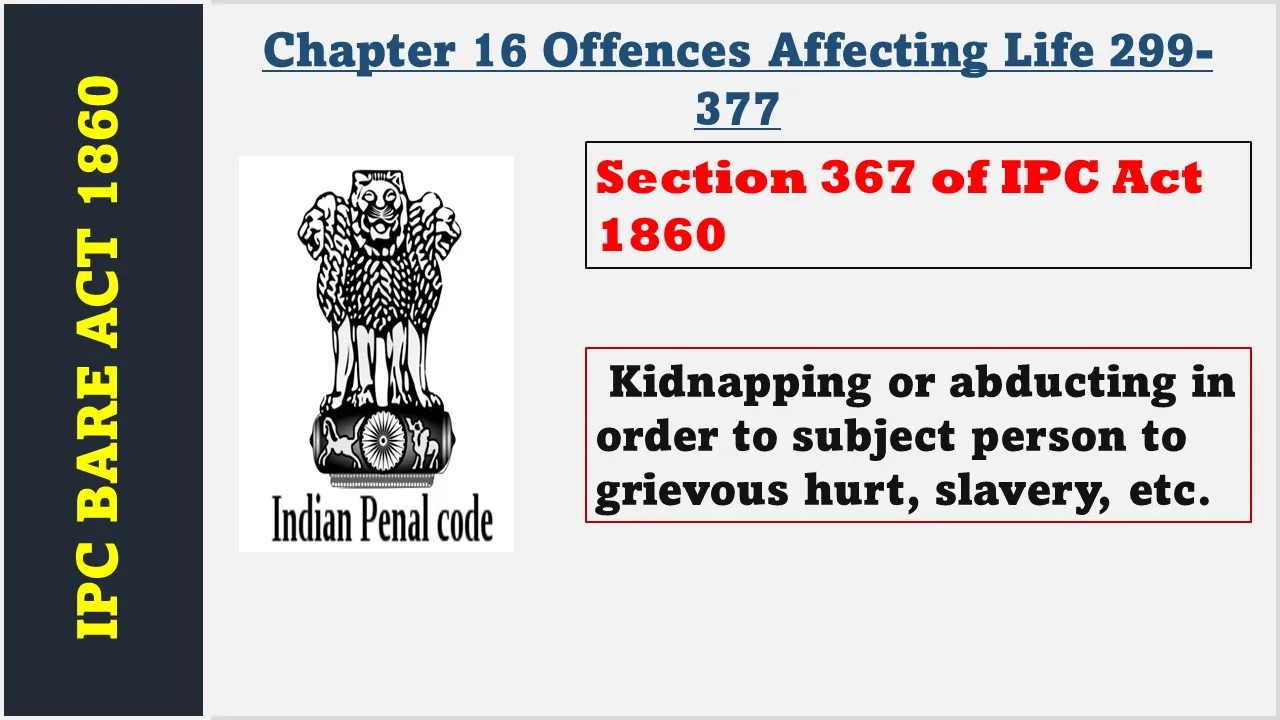 Section 367 of IPC  1860