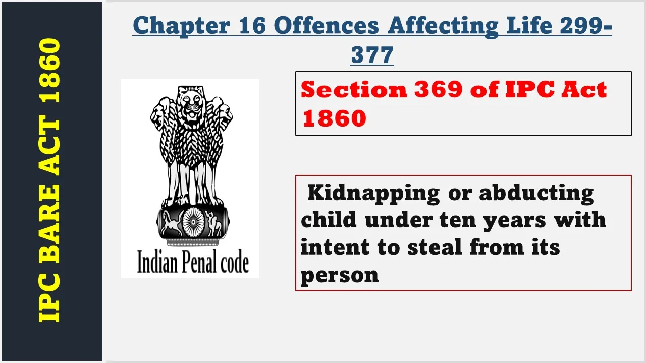 Section 369 of IPC  1860
