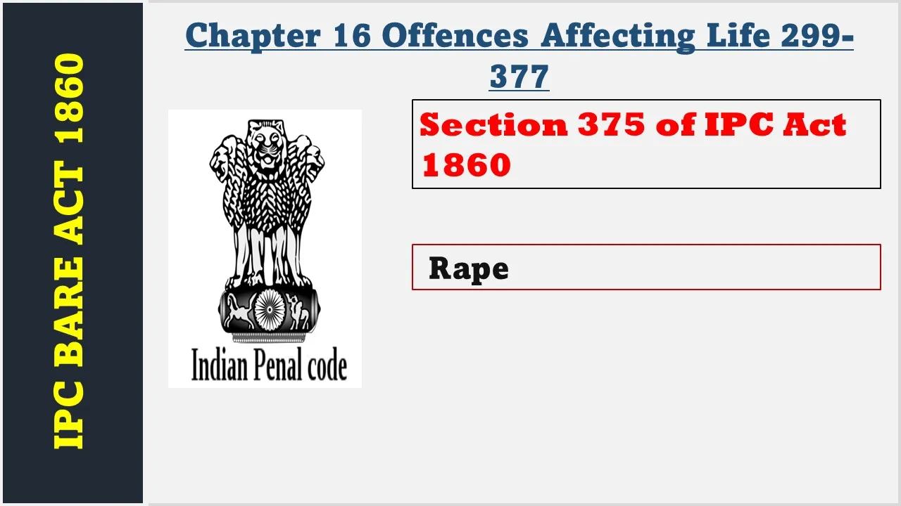 Section 375 of IPC  1860