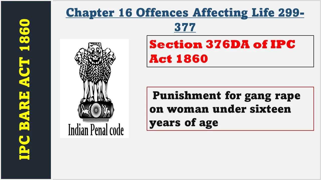 Section 376DA of IPC  1860