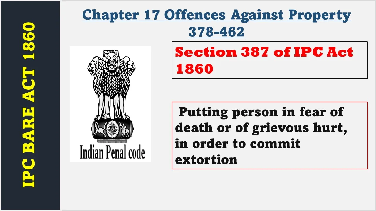 Section 387 of IPC  1860