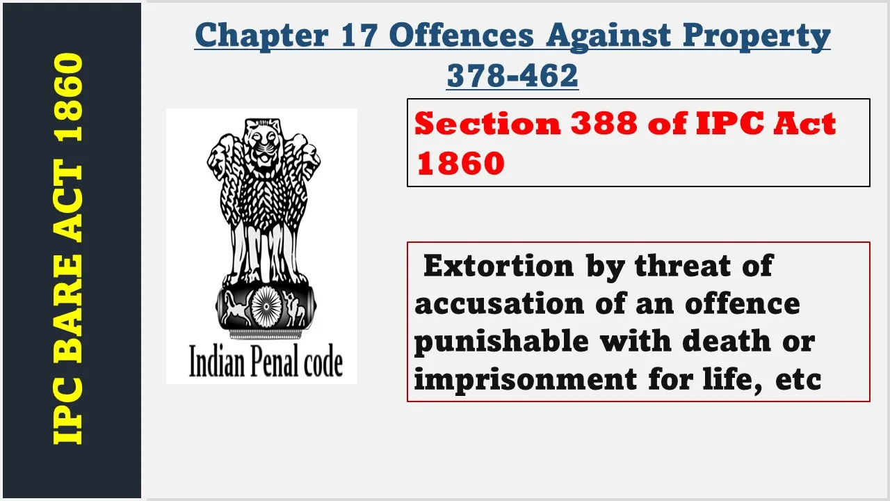 Section 388 of IPC  1860