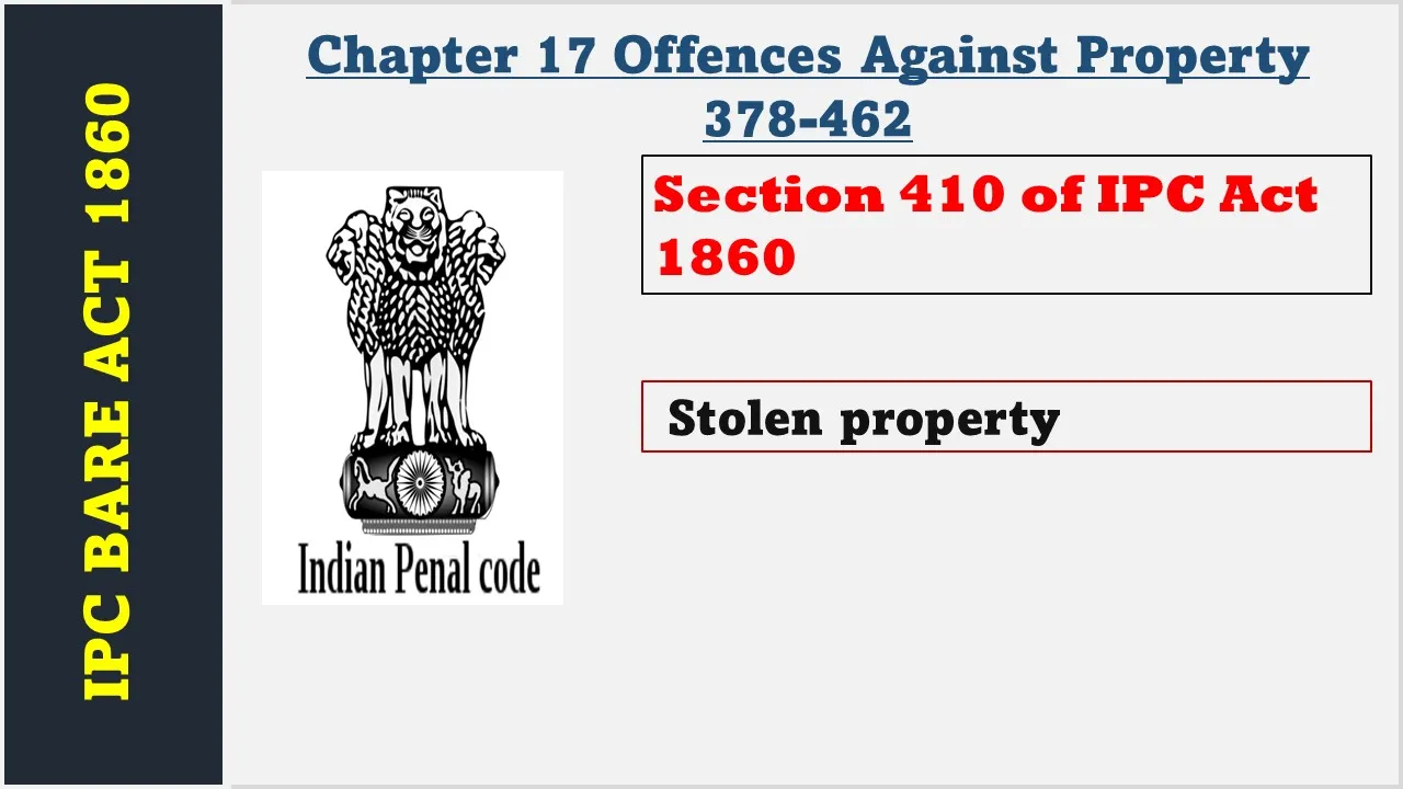 Section 410 of IPC  1860