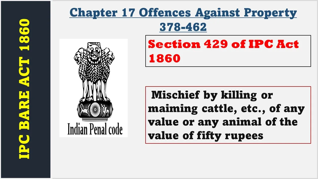 Section 429 of IPC  1860