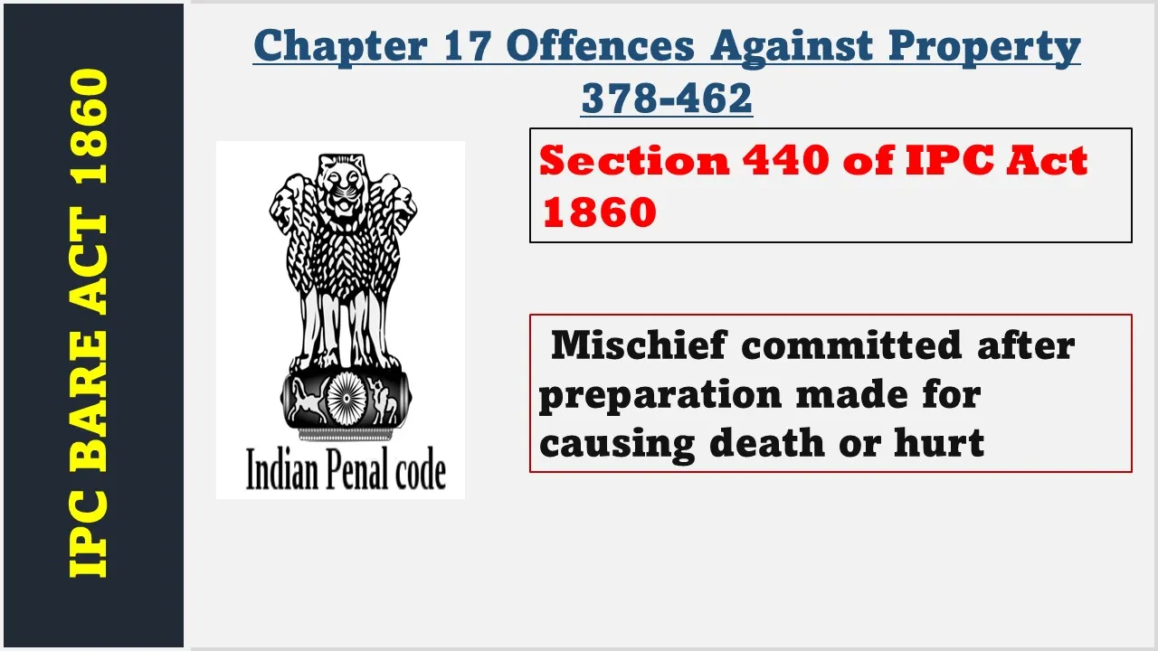 Section 440 of IPC  1860