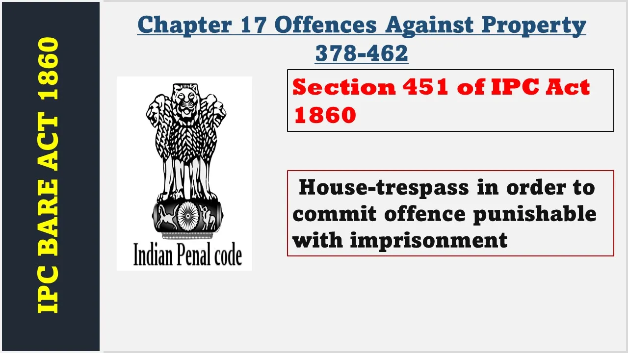 Section 451 of IPC  1860