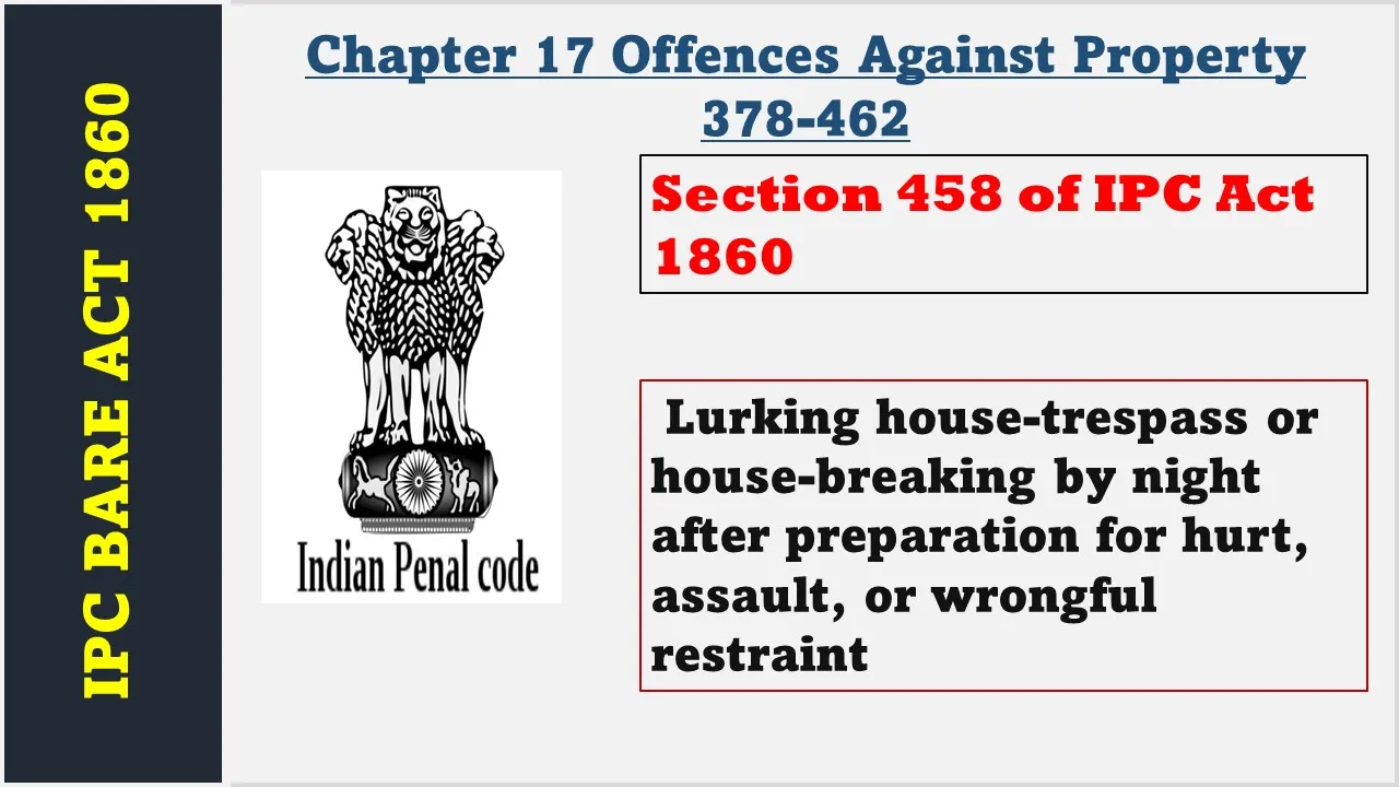 Section 458 of IPC  1860