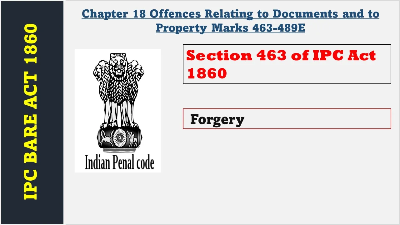 Section 463 of IPC  1860