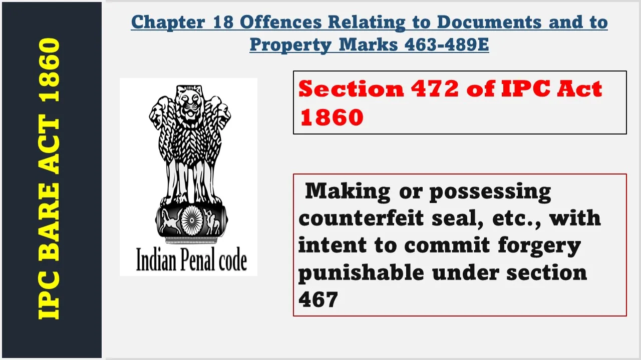 Section 472 of IPC  1860