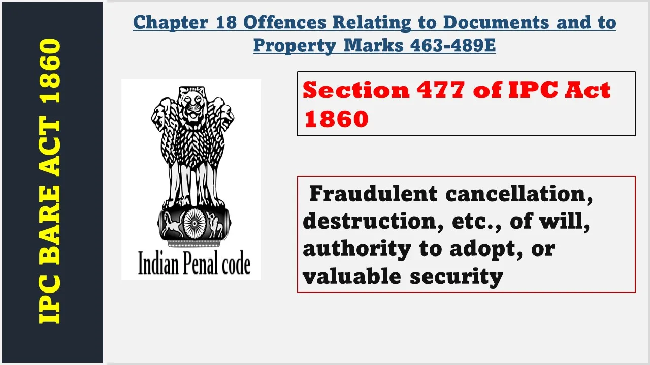 Section 477 of IPC  1860