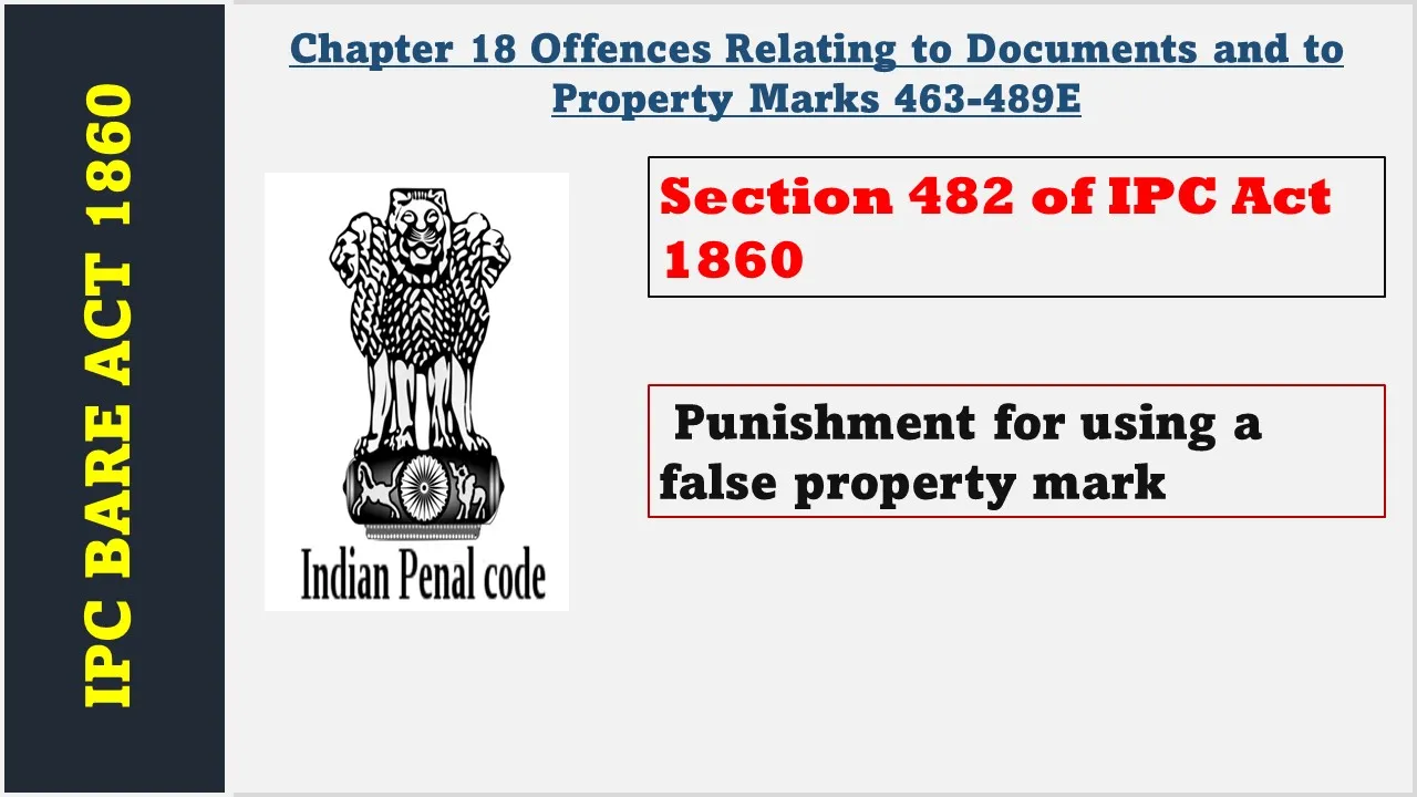 Section 482 of IPC  1860