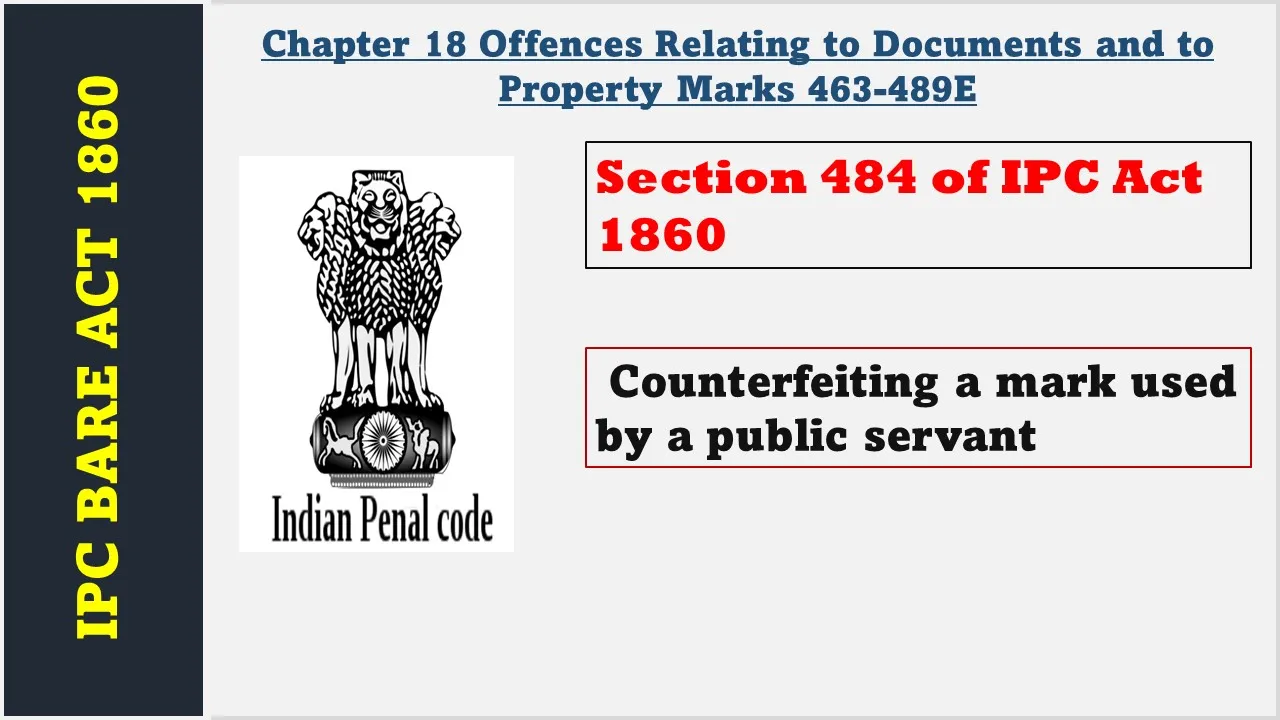 Section 484 of IPC  1860
