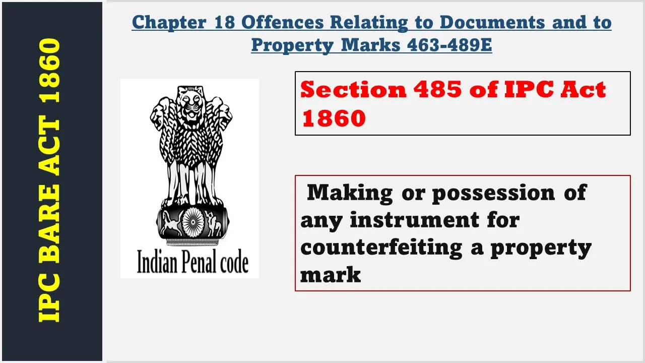 Section 485 of IPC  1860