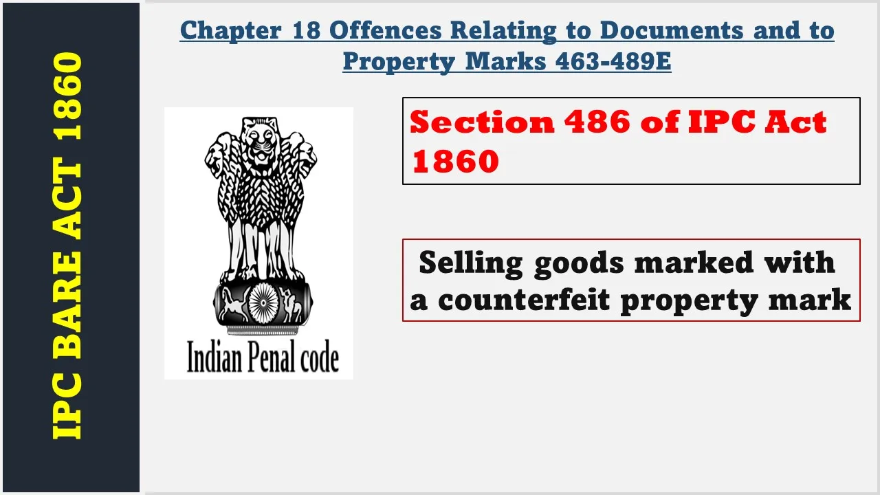Section 486 of IPC  1860