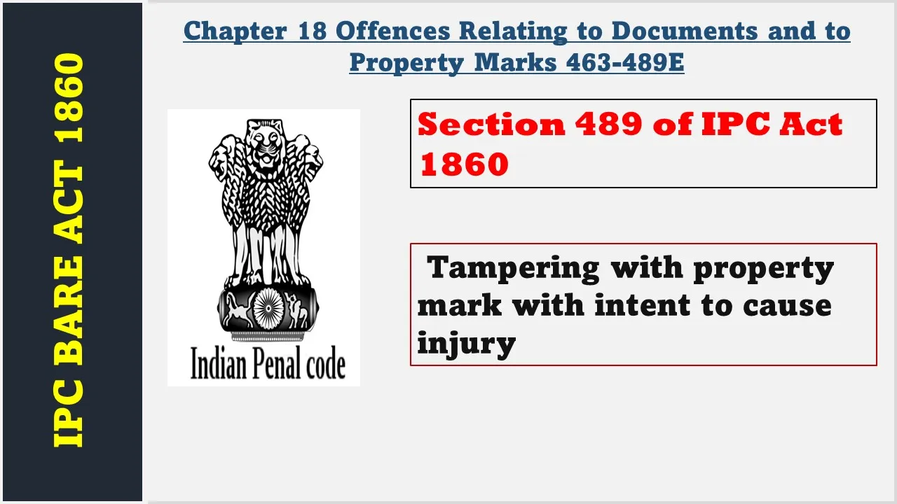 Section 489 of IPC  1860