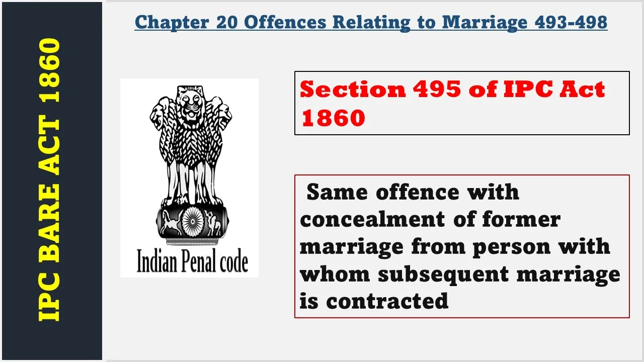 Section 495 of IPC  1860