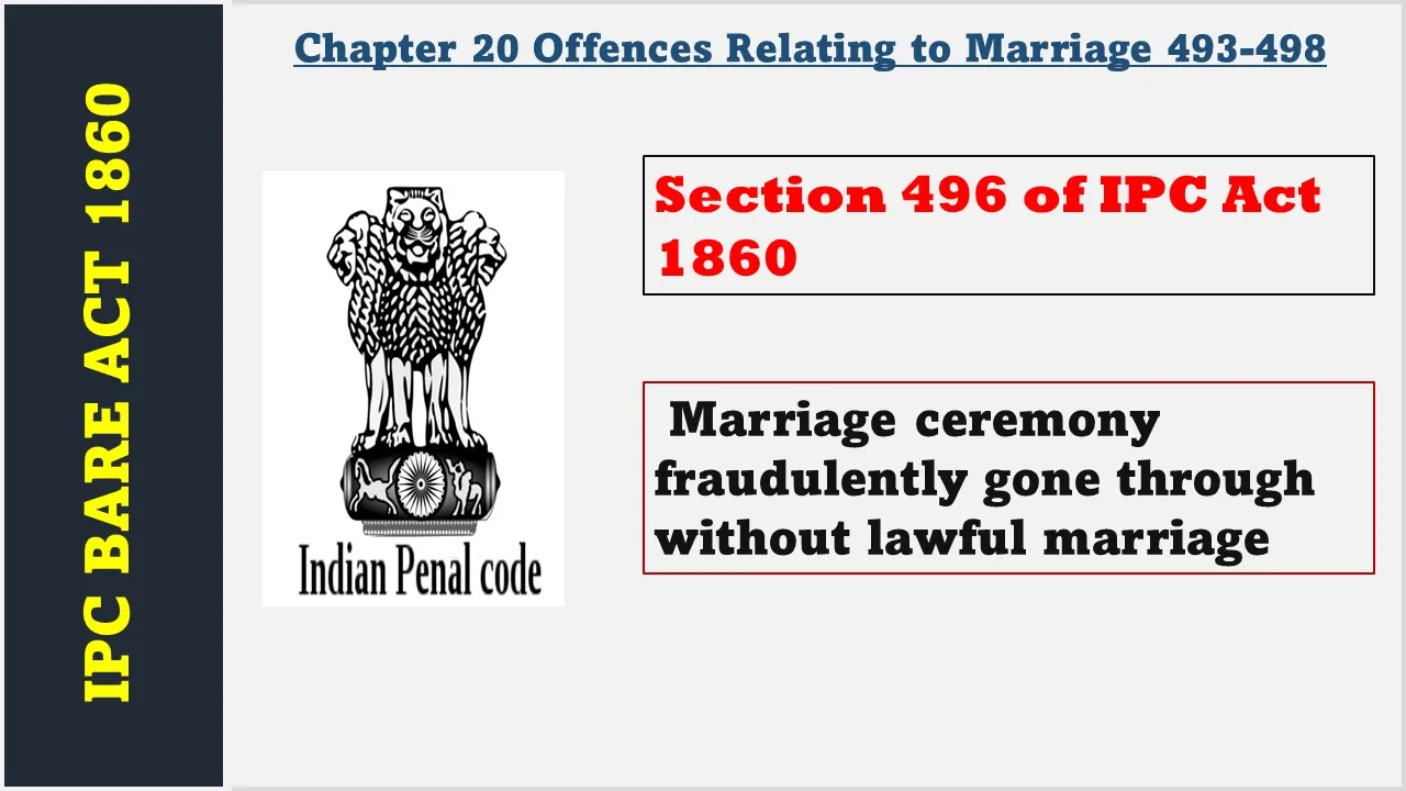 Section 496 of IPC  1860