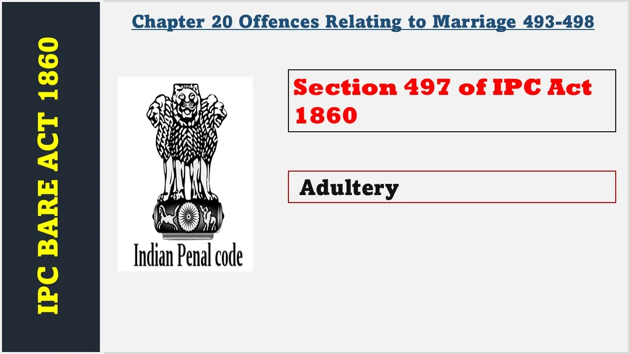 Section 497 of IPC  1860