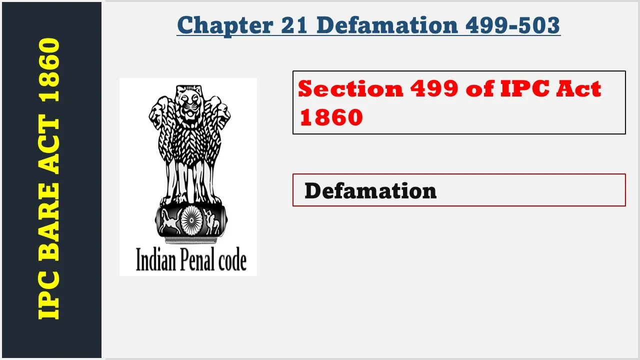 Section 499 of IPC  1860